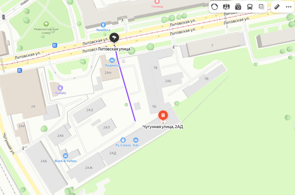 Схема входа в мастерскую LAZERWORK с Литовской улицы